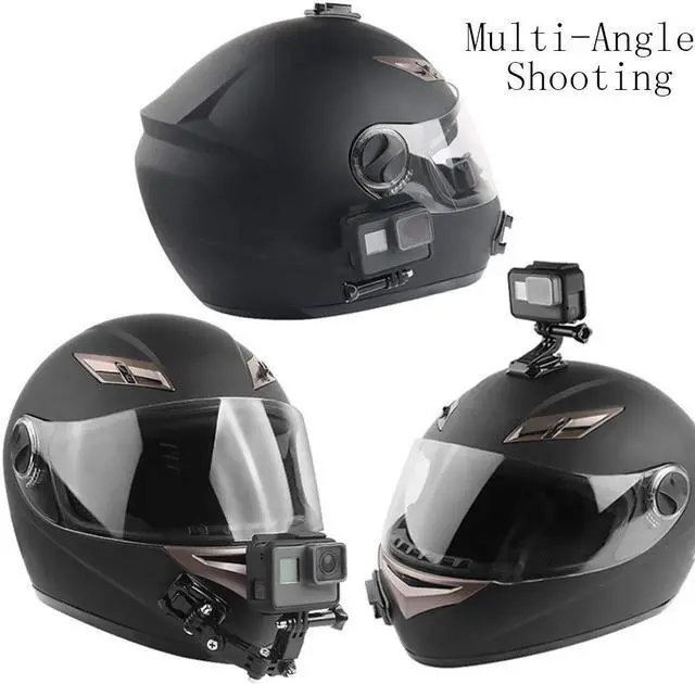 Alt view image 3 of 7 - Motorcycle Helmet Chin Swivel 3 Way Pivots Rotation Mount Kit for GoPro Hero 7 Gopro 2018 Gopro 6 5 4 3 / Gopro Hero Black Session Xiaomi Yi SJCAM and Other Action Camera