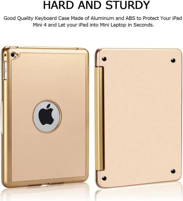 Alt view image 5 of 7 - iPad Mini 5 / Mini 4 Keyboard - 135 Degree Flip - 7 Color Backlit - Auto Sleep/Wake - Ultra-Thin Keyboard Case Cover for Apple iPad Mini 5 (2019) iPad Mini 4 (2015)