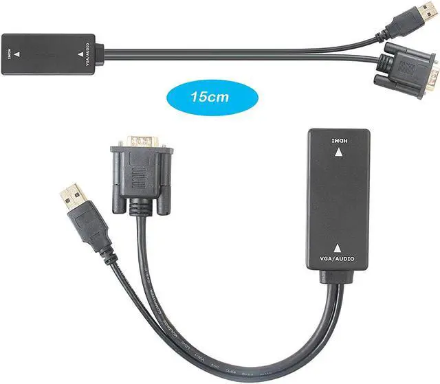 Alt view image 2 of 5 - VGA to HDMI Werleo VGA Input to HDMI Ouput Adapter Converter with Audio Support and 1080P Resolution
