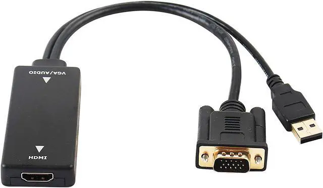 Alt view image 5 of 5 - VGA to HDMI Werleo VGA Input to HDMI Ouput Adapter Converter with Audio Support and 1080P Resolution