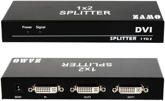 Main image of WERLEO 1x2 DVI Splitter Multiple Video Display Support 4K2K 3D 1 Input 2 Output DVI Distribution