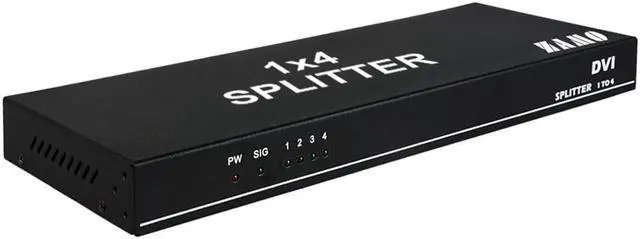 Alt view image 6 of 7 - Werleo 1x4 DVI Splitter Multiple Video Display Support 4K2K 3D 1 Input 4 Output DVI Distribution