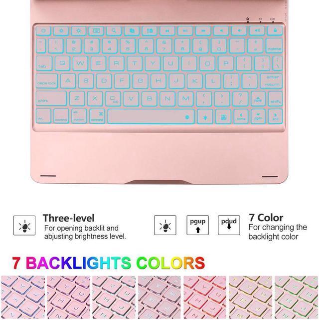 Alt view image 2 of 7 - iPad Pro 10.5 Keyboard Case Fit iPad Pro 10.5 inch 2017 / iPad Air 3rd Gen 10.5 inch 2019-360 Rotate Wireless 7 Colors Backlit Auto Wake Sleep Ultra-Thin iPad 10.5 Case with Keyboard