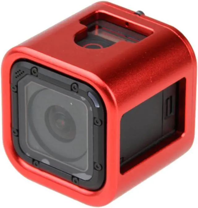 Alt view image 2 of 3 - CNC Aluminum Alloy Housing Sport Camera Shell Box Frame Mount Prevent Overheating Case for GoPro Hero 5 Session/ Hero 4 Session(Black)