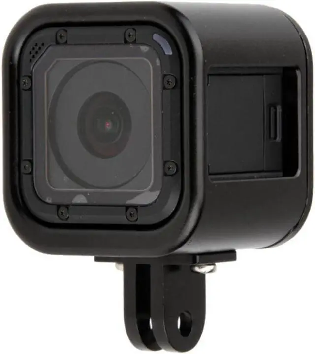 Alt view image 2 of 3 - CNC Aluminum Alloy Housing Sport Camera Shell Box Frame Mount Prevent Overheating Case for GoPro Hero 5 Session/ Hero 4 Session(Black)