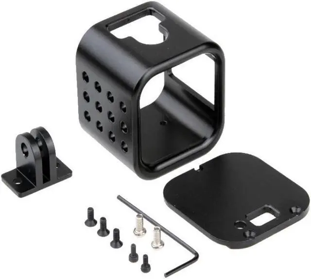 Alt view image 3 of 3 - CNC Aluminum Alloy Housing Sport Camera Shell Box Frame Mount Prevent Overheating Case for GoPro Hero 5 Session/ Hero 4 Session(Black)