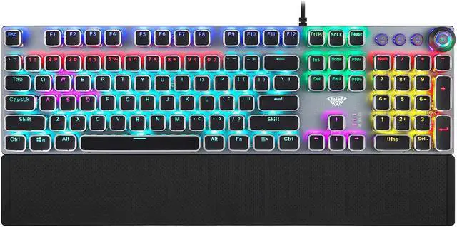 Main image of Gaming Keyboard USB Wired Keyboard, Mechanical Keyboard, Ergonomic design, Light Keyboard Desktop