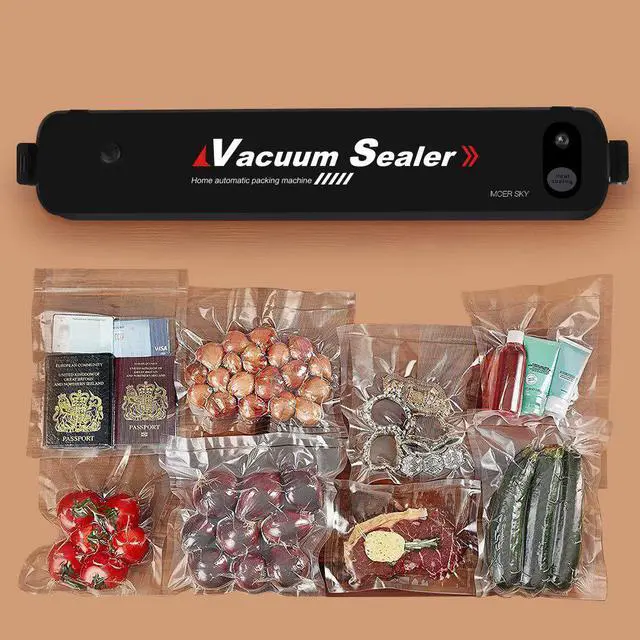 Alt view image 7 of 7 - Vacuum Sealer Machine Food Sealer, Multifunction Automatic Vacuum Sealer System for Food Preservation, Led Indicator Lights, 25pcs Sealing Bags