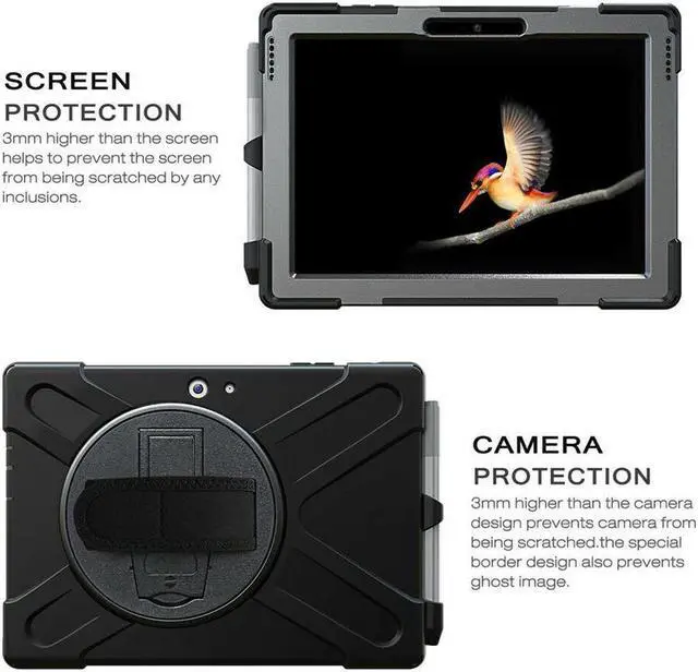 Alt view image 4 of 6 - Surface Pro 6 Case Surface Pro Case 2017 Heavy Duty Full-Body Rugged Protective Case Cover with Kickstand Hand Strap for Microsoft Surface Pro 6 2018 / Surface Pro 5 2017 / Surface Pro 4 2015
