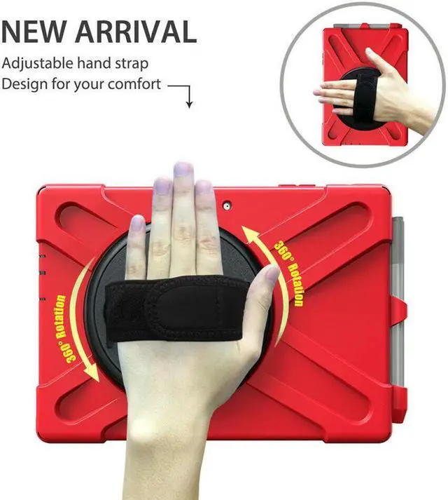 Alt view image 4 of 7 - Surface Pro 6 Case Surface Pro Case 2017 Heavy Duty Full-Body Rugged Protective Case Cover with Kickstand Hand Strap for Microsoft Surface Pro 6 2018 / Surface Pro 5 2017 / Surface Pro 4 2015