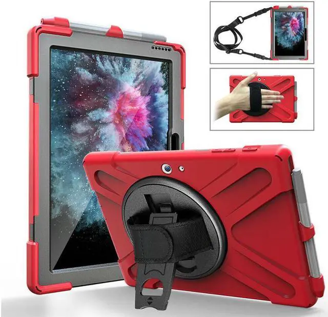 Main image of Surface Pro 6 Case Surface Pro Case 2017 Heavy Duty Full-Body Rugged Protective Case Cover with Kickstand Hand Strap for Microsoft Surface Pro 6 2018 / Surface Pro 5 2017 / Surface Pro 4 2015