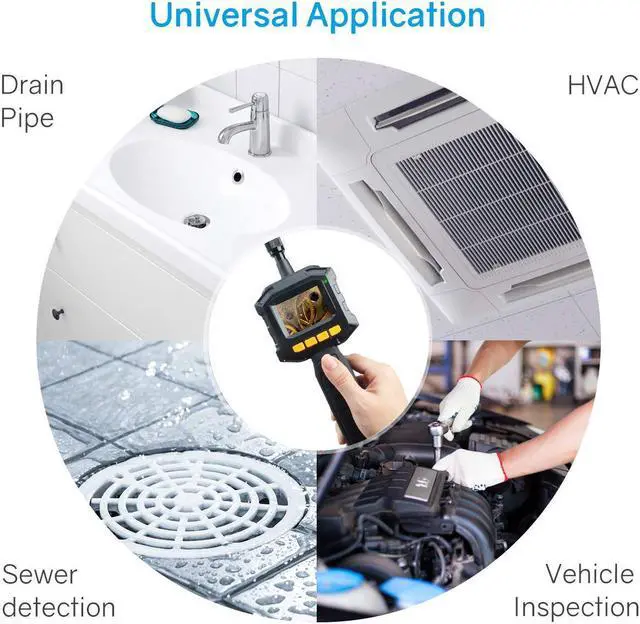 Alt view image 6 of 7 - Borescope Inspection Camera – Endoscope Camera with 8mm Camera - IP67 Waterproof for Use in Home Pipe, Car, Air Vent, Wall Inspection