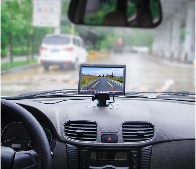 Alt view image 6 of 7 - Upgrade Backup Camera Monitor Kit 1024X600 HD IP69 Waterproof Rearview Reversing Rear View Camera 7 inch LCD Reversing Monitor Truck Semi-Trailer Box Truck RV — HD Transmission Four-pin