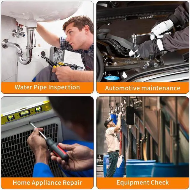 Alt view image 7 of 7 - Industrial Endoscope Werleo 1080P Full HD 4.3 inch LCD Digital Inspection Camera with 5M Semi-Rigid Tube 2600mAh Battery 32GB Memory DVR Waterproof Borescope Snake Camera