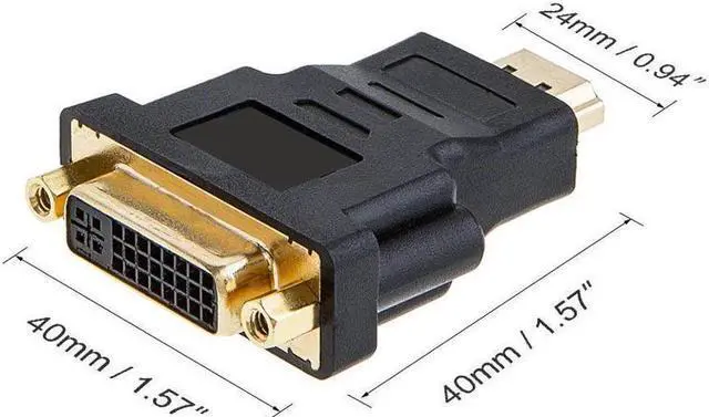 Alt view image 4 of 5 - 2 Packs HDMI to DVI Adapter Bi-directional HDMI Male to DVI Female Converter 1080P DVI to HDMI Conveter 3D