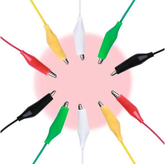 Alt view image 3 of 5 - Alligator Clip Test Leads 30 PCS Alligator Clip Test Leads Set with Alligator Clips Double-end 50cm Jumper Wire