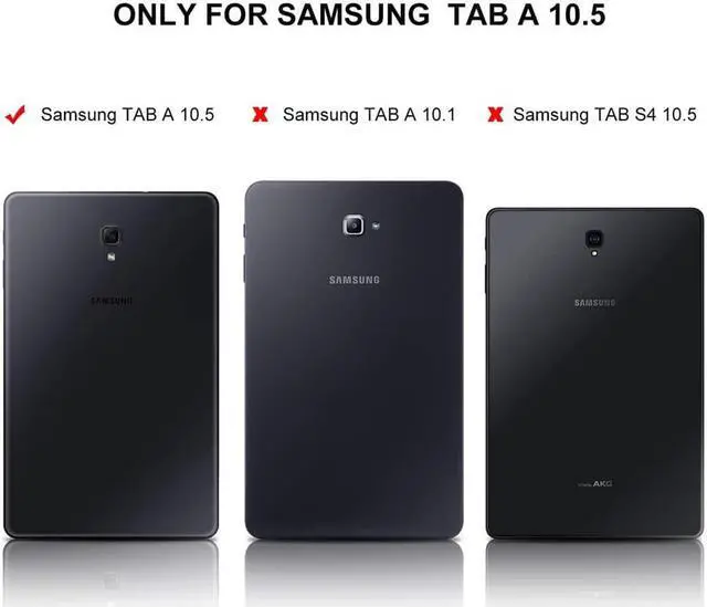 Alt view image 2 of 7 - Keyboard Case for Samsung Galaxy Tab A 10.5 Case with Detachable Wireless Bluetooth Keyboard Smart Stand Cover for Samsung Galaxy Tab A 10.5 2018 Release SM-T590 (Wi-Fi) SM-T595 (LTE) Tablet