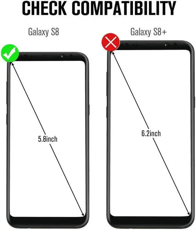 Alt view image 2 of 7 - 2 Packs Samsung Galaxy S8 Screen Protector Werleo Anti-Scratch HD Clear Case Friendly 3D Curved Protective Tempered Glass For Samsung Galaxy S8 Plus - Not Galaxy S8 Plus