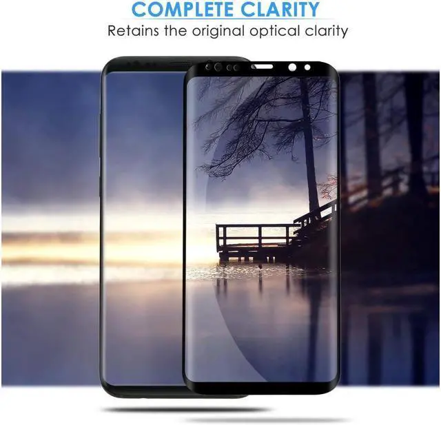 Alt view image 7 of 7 - 2 Packs Samsung Galaxy S8 Screen Protector Werleo Anti-Scratch HD Clear Case Friendly 3D Curved Protective Tempered Glass For Samsung Galaxy S8 Plus - Not Galaxy S8 Plus