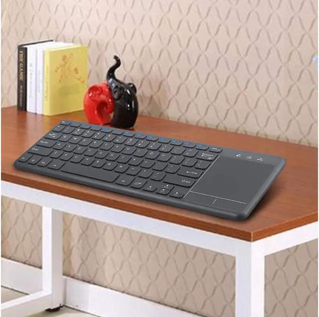 Alt view image 6 of 7 - 2.4G Wireless Touch Keyboard USB Touchpad Media with Built-in Large Size Trackpad Mouse Black