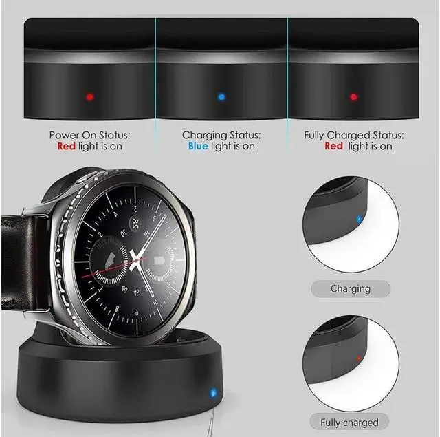 Alt view image 4 of 7 - Gear S3 Charger, Gear S3 Smart Watch Charging Cradle Dock for Samsung Gear S3 Classic/Frontier Smart Watch