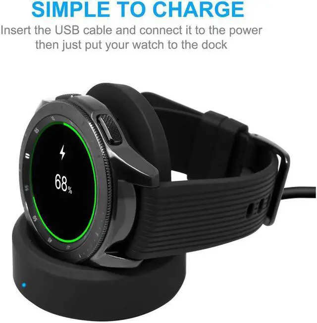 Alt view image 2 of 7 - Updated Charger Compatible with New Samsung Galaxy Smart Watch 2018 42mm 46mm Replacement Charging Dock Cradle for Samsung Galaxy Smart Watch SM-R800 SM-R810 SM-R815 with a Charging Cable