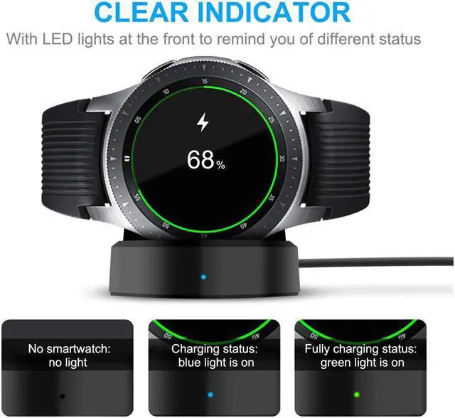 Alt view image 3 of 7 - Updated Charger Compatible with New Samsung Galaxy Smart Watch 2018 42mm 46mm Replacement Charging Dock Cradle for Samsung Galaxy Smart Watch SM-R800 SM-R810 SM-R815 with a Charging Cable