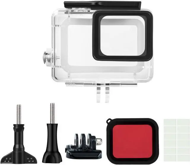 Alt view image 3 of 7 - Waterproof Housing Shell for GoPro Hero 7 / Gopro 2018 / 6 / 5 Black Diving Protective Housing Case 45m with Red Filter and Bracket Accessories for Go Pro Hero7 / 2018 / 6 / 5 Action Camera