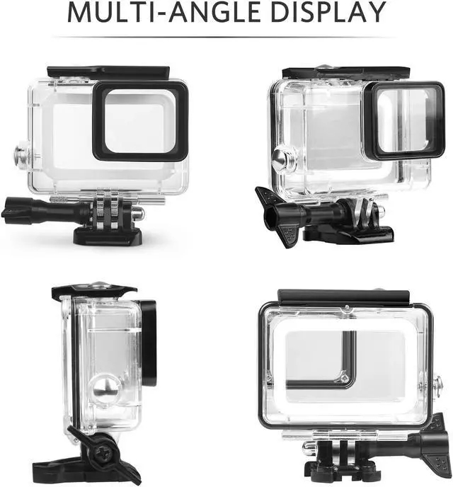 Alt view image 3 of 7 - Waterproof Housing Case Filter Kit for GoPro Hero 7 Black 2018 6 5 Waterproof Case Diving Protective Housing Case + 3Pack Dive Filters + Anti-Fog Insert+Bracket Accessories for Go Pro Hero7 Black