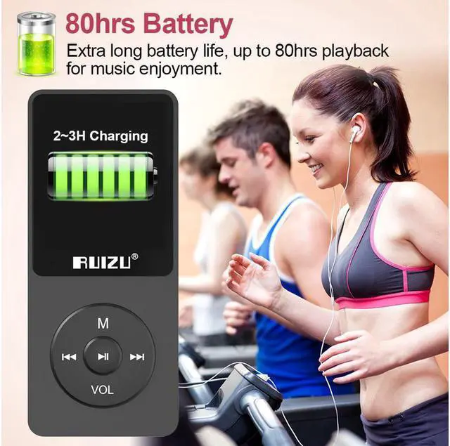 Alt view image 6 of 7 - MP3 Player Werleo Ultra Slim Music Player with FM Radio Voice Recorder Video Play Text Reading 80 Hours Playback and Expandable Up to 128 GB