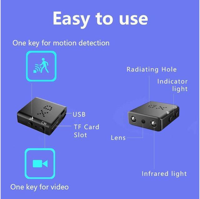 Alt view image 2 of 7 - Smallest Hidden Spy Camera Werleo 1080P Mini Secret HD Conceal Nanny Video Recorder with Night Vision and Motion Detection Tiny Compact Covert Security Camera for Home Office Car Dash Inside Spying