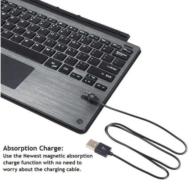 Alt view image 3 of 7 - Bluetooth Keyboard For Microsoft Surface Pro 3 Pro 4 Pro 5 with Touchpad Werleo Ultra-Slim Portable Aluminum Wireless Bluetooth Keyboard For Surface Pro 3 / Surface Pro 4 / Pro 5