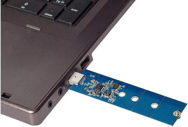 Alt view image 6 of 6 - B Key M.2 SSD Adapter USB 3.0 (No Cable Needed), USB to 2280 M2 SSD Drive Adapter, NGFF Converter SSD Reader Card