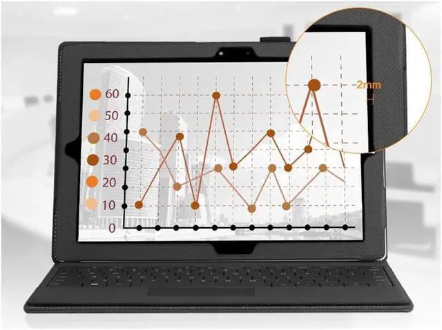 Alt view image 4 of 7 - 2018 New Surface Pro 6 Case / Pro 5 Case / Pro 4 Case / Pro 3 Case with Pen Holder Smart Folio Case Stand Cover for Microsoft Surface Pro 2017 Pro 5 Pro 4 Pro 3 Compatible with Type Cover Keyboard