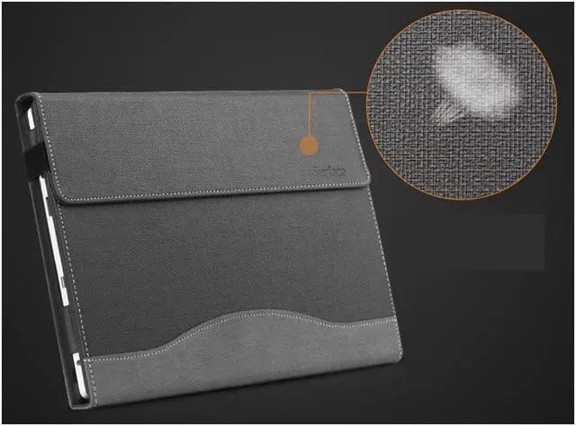 Alt view image 5 of 7 - 2018 New Surface Pro 6 Case / Pro 5 Case / Pro 4 Case / Pro 3 Case with Pen Holder Smart Folio Case Stand Cover for Microsoft Surface Pro 2017 Pro 5 Pro 4 Pro 3 Compatible with Type Cover Keyboard