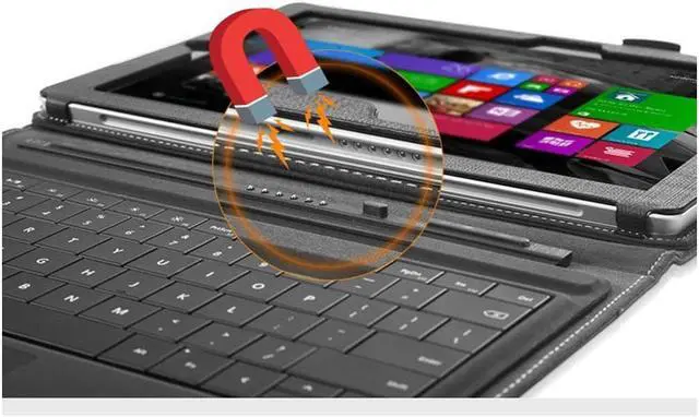 Alt view image 6 of 7 - 2018 New Surface Pro 6 Case / Pro 5 Case / Pro 4 Case / Pro 3 Case with Pen Holder Smart Folio Case Stand Cover for Microsoft Surface Pro 2017 Pro 5 Pro 4 Pro 3 Compatible with Type Cover Keyboard