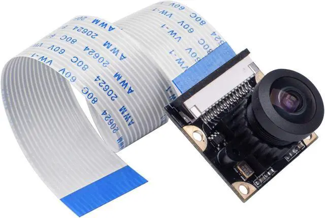 Alt view image 6 of 6 - Raspberry Pi 3 Camera Module, 5 Megapixels Wide-Angel Fish-Eye Camera, OV5647 Sensor with Flex Cable for Raspberry Pi 4/ 3B+/ 3B/ 2B/ Pi Zero