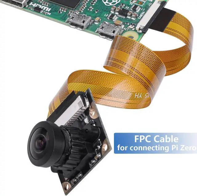 Alt view image 2 of 6 - Raspberry Pi 3 Camera Module, 5 Megapixels Wide-Angel Fish-Eye Camera, OV5647 Sensor with Flex Cable for Raspberry Pi 4/ 3B+/ 3B/ 2B/ Pi Zero
