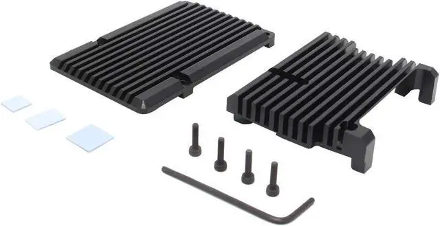 Alt view image 3 of 6 - Raspberry Pi 4 Armor Case, Raspberry Pi 4 Computer Model B Armor Aluminum Alloy Passive Cooling Case Compatible with Raspberry Pi 4 Model B Only