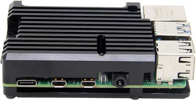 Alt view image 4 of 6 - Raspberry Pi 4 Armor Case, Raspberry Pi 4 Computer Model B Armor Aluminum Alloy Passive Cooling Case Compatible with Raspberry Pi 4 Model B Only