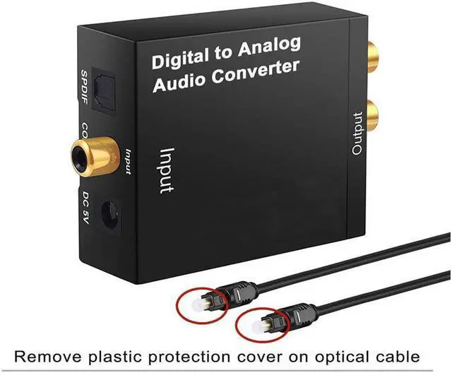Alt view image 5 of 7 - PROZOR DAC Digital SPDIF Toslink to Analog Stereo Audio R / L Converter Adapter with Optical Cable PS3 HD DVD PS4 Sky HD Plasma Blu-ray Home Cinema Systems AV Amps Apple TV