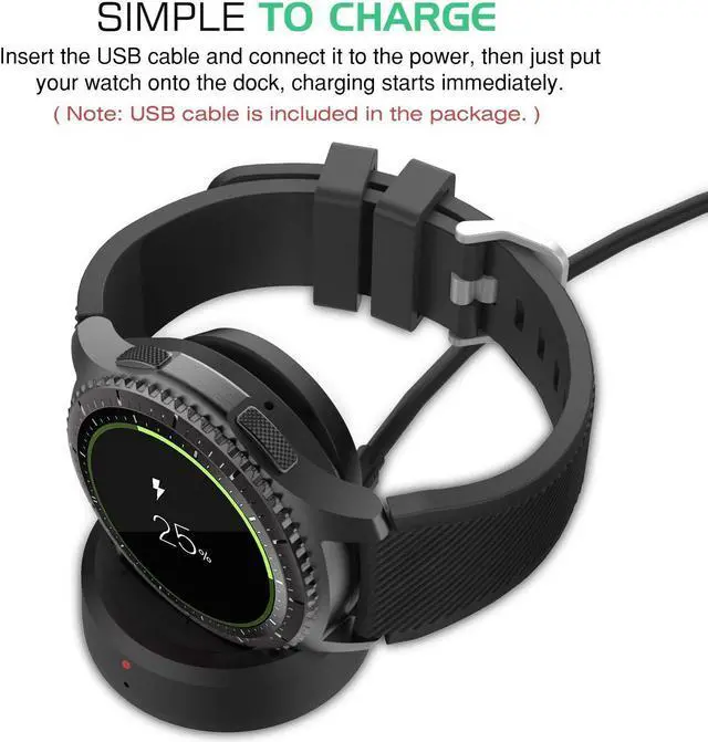 Alt view image 3 of 7 - Gear S3 Charger Charging Dock for Samsung Gear Sport SM-R600 / Gear S3 Frontier / Gear S3 Classic Accessories