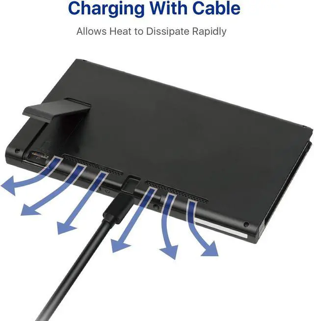 Alt view image 2 of 7 - Charger Extension Cable for Nintendo Switch, USB 3.1 Type C Charging Dock Connector Cord Extender 10 Gbps Data Transfer Power Supply Spare for Nintendo Switch Console & Pro Controller (1M/3Ft
