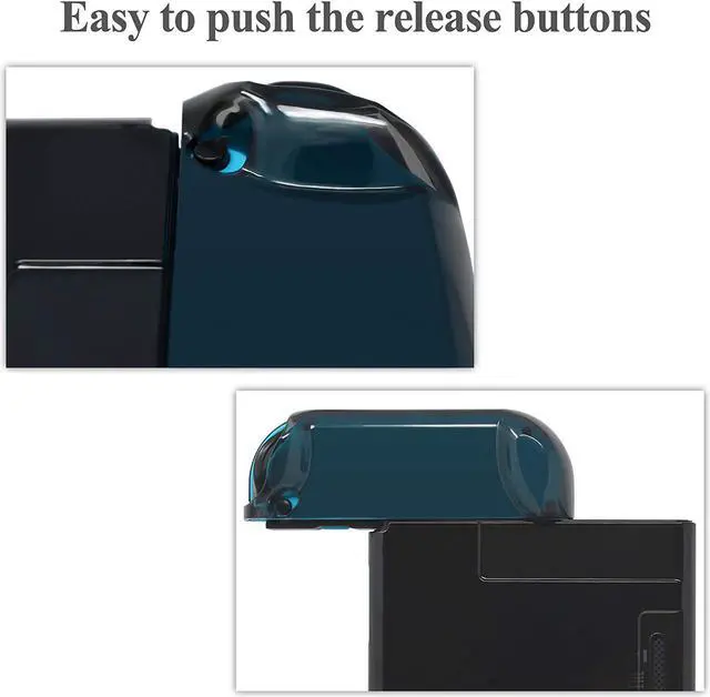 Alt view image 6 of 7 - Dockable Case for Nintendo Switch, Protective Accessories Cover Case for Nintendo Switch and Nintendo Switch Joy-Con Controller with a Tempered Glass Screen Protector - Clear Black
