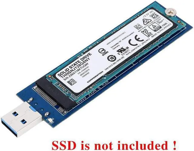 Alt view image 3 of 6 - M.2 to USB Adapter, B Key M.2 SSD Adapter USB 3.0 (No Cable Needed), USB to 2280 M2 SSD Drive Adapter, NGFF Converter SSD Reader Card