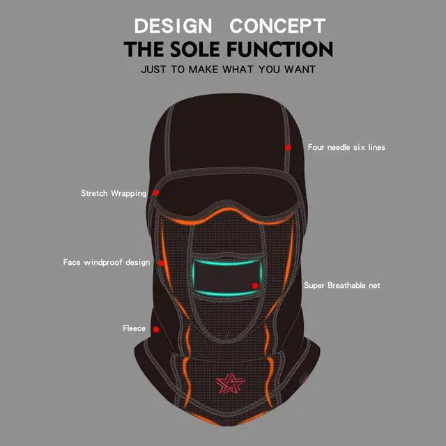 Alt view image 2 of 7 - Balaclava Ski Face Mask Windproof Full Face Mask Motorcycle Bike Winter Neck Warmer for Women Men