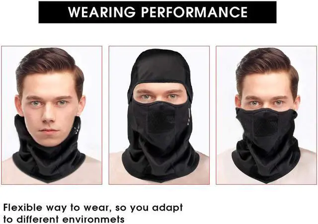 Alt view image 7 of 7 - Balaclava Ski Face Mask Windproof Full Face Mask Motorcycle Bike Winter Neck Warmer for Women Men