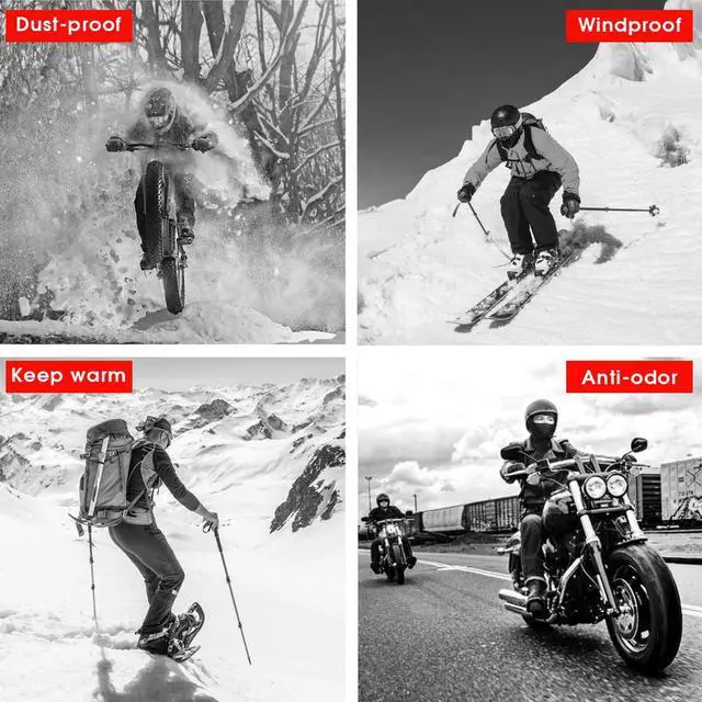 Alt view image 6 of 7 - Balaclava Ski Face Mask Windproof Full Face Mask Motorcycle Bike Winter Neck Warmer for Women Men