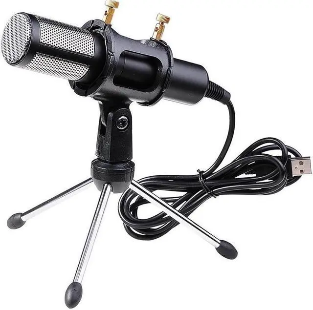 Alt view image 2 of 7 - Condenser Microphone Portable Mini Recording Microphone with Tripod Stand USB Plug Play Home Studio Microphones for PC Online Chat Voice Recording Skype Tablets Laptops PC YouTube