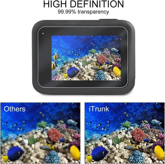 Alt view image 6 of 6 - Screen Protector for GoPro Hero 8 Black,6 Pcs Ultra Clear Tempered Glass GoPro Hero 8 Screen Protector Lens Protector Accessories